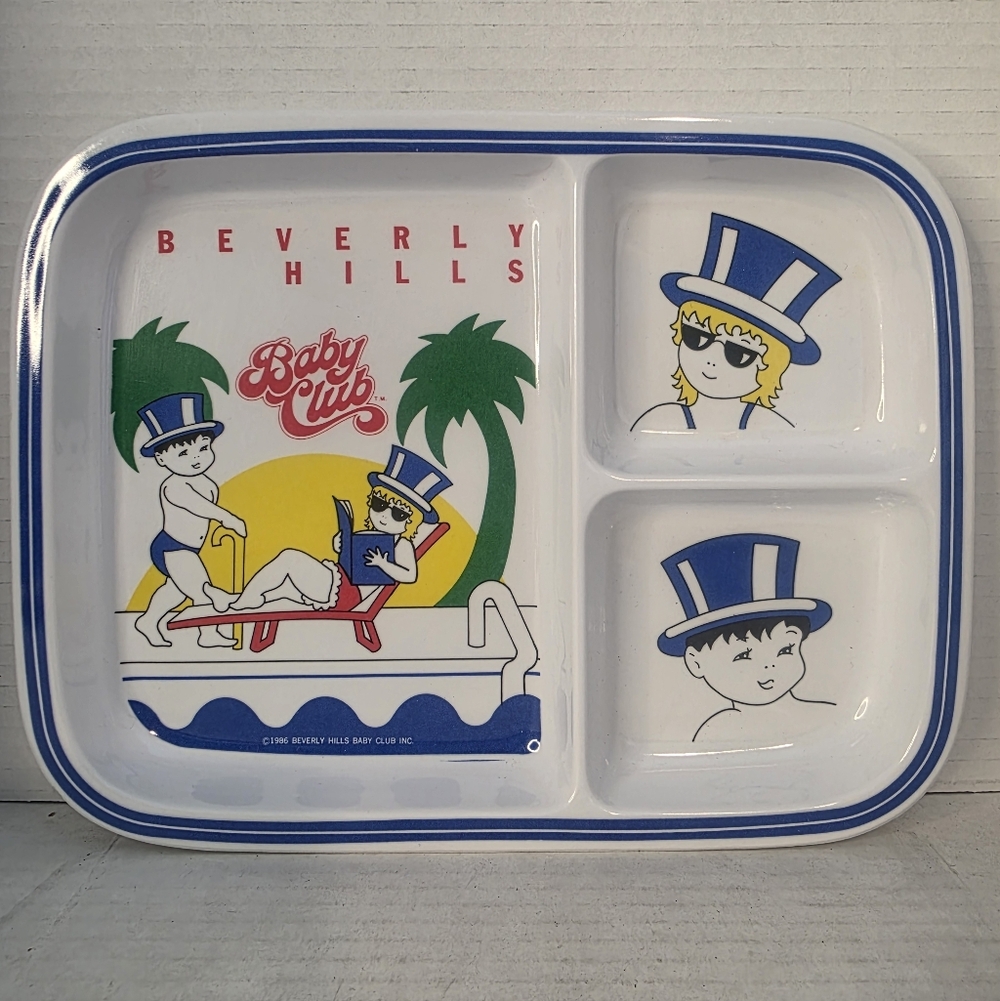 Vintage Beverly Hill Baby Club Inc. KIDS KLUB By Himark Rare 1986 Divided Plate